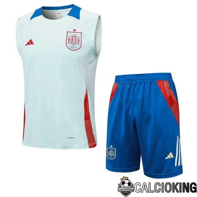 Comprare Maglia Calcio 2024 2025 2026 Personalizzazione,Tuta Da Calcio,Maglie De Calcio Retro Online | Canotta Allenamento Spagna + Pantaloncini Blu 2024/2025