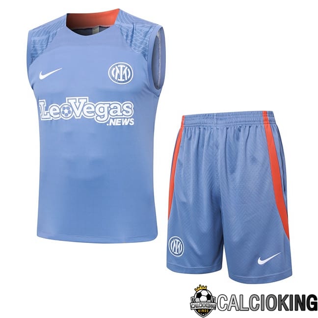 Comprare Maglia Calcio 2024 2025 2026 Personalizzazione,Tuta Da Calcio,Maglie De Calcio Retro Online | Canotta Allenamento Inter Milan + Pantaloncini Grigio 2024/2025