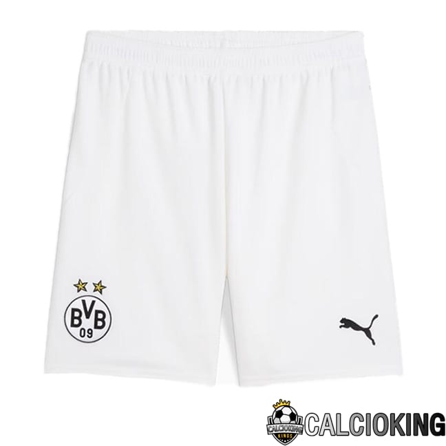 Comprare Maglia Calcio 2024 2025 2026 Personalizzazione,Tuta Da Calcio,Maglie De Calcio Retro Online | Pantaloncini Calcio Dortmund BVB Seconda Bianco 2024/2025