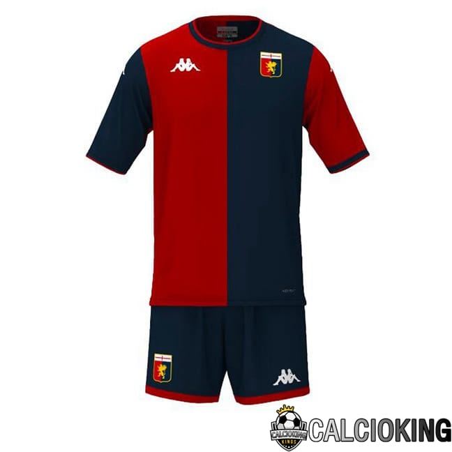Maglia Calcio Genoa CFC Bambino Prima Rosso Blu 2024/2025