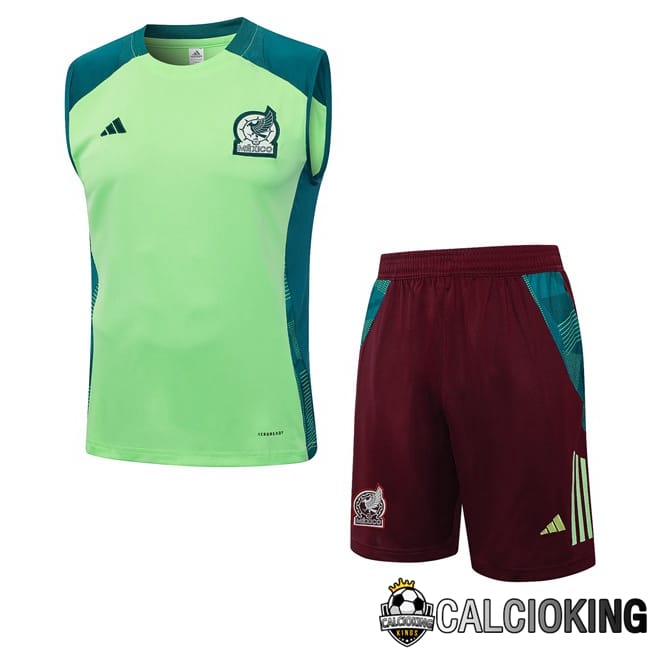 Comprare Maglia Calcio 2024 2025 2026 Personalizzazione,Tuta Da Calcio,Maglie De Calcio Retro Online | Canotta Allenamento Messico + Pantaloncini Verde 2024/2025