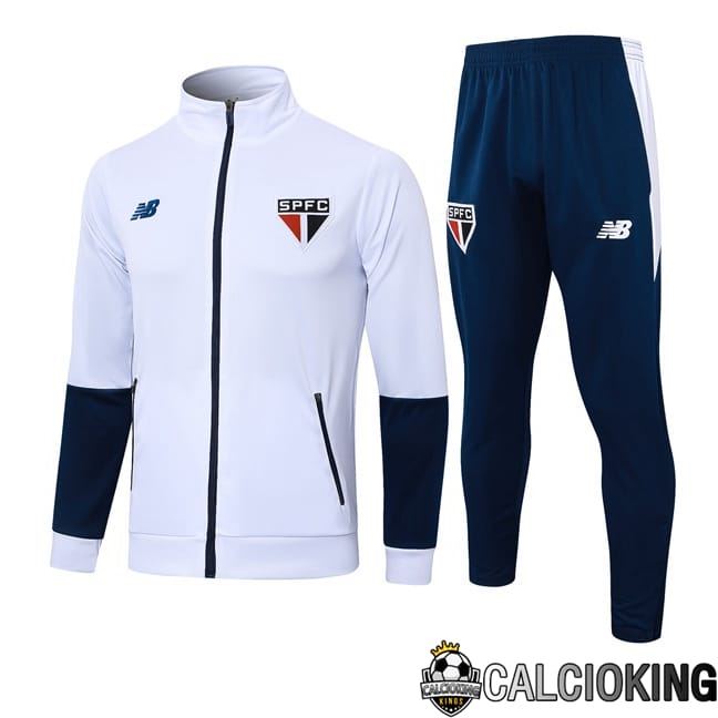 Insieme Tuta Calcio - Giacca Sao Paulo FC Bianco 2024/2025
