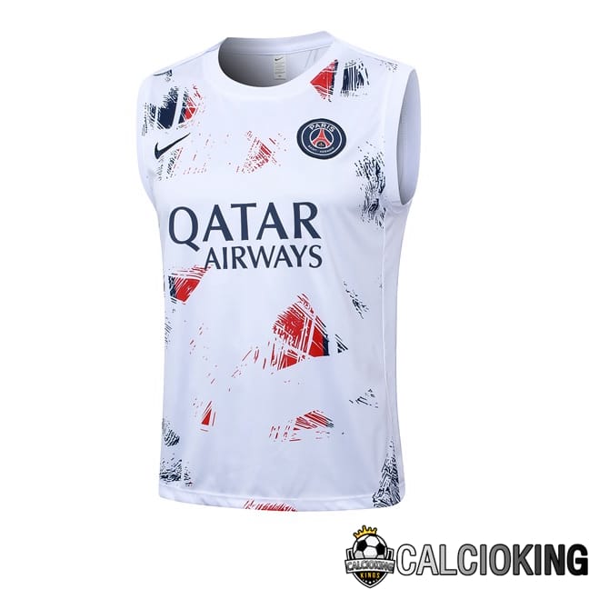 Comprare Maglia Calcio 2024 2025 2026 Personalizzazione,Tuta Da Calcio,Maglie De Calcio Retro Online | Canotta Allenamento Paris PSG Bianco 2024/2025