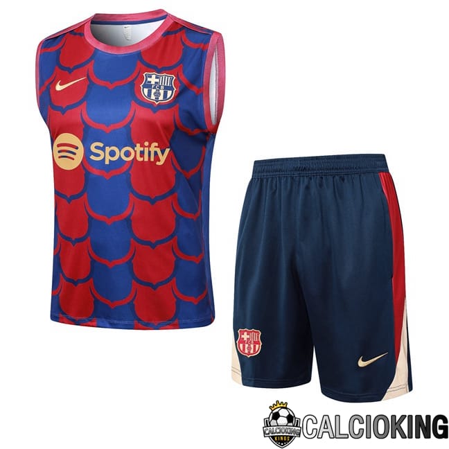 Comprare Maglia Calcio 2024 2025 2026 Personalizzazione,Tuta Da Calcio,Maglie De Calcio Retro Online | Canotta Allenamento FC Barcellona + Pantaloncini Rosso Blu 2024/2025