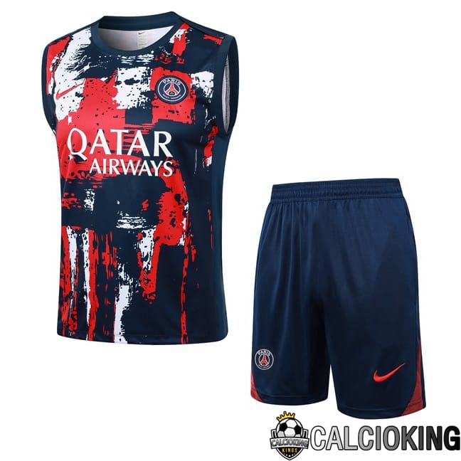 Comprare Maglia Calcio 2024 2025 2026 Personalizzazione,Tuta Da Calcio,Maglie De Calcio Retro Online | Canotta Allenamento Paris PSG + Pantaloncini Blu Reale 2024/2025