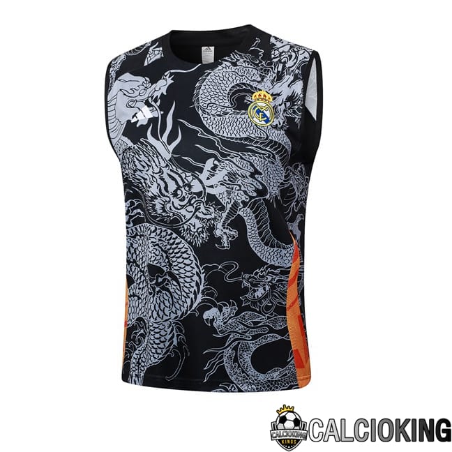 Comprare Maglia Calcio 2024 2025 2026 Personalizzazione,Tuta Da Calcio,Maglie De Calcio Retro Online | Canotta Allenamento Real Madrid Nero 2024/2025