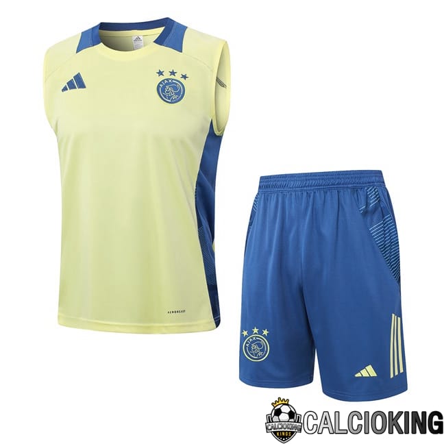 Comprare Maglia Calcio 2024 2025 2026 Personalizzazione,Tuta Da Calcio,Maglie De Calcio Retro Online | Canotta Allenamento AFC Ajax + Pantaloncini Giallo 2024/2025