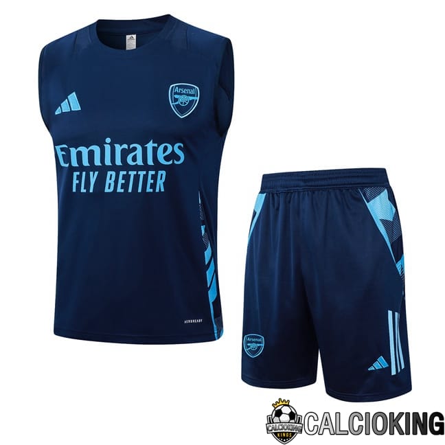 Comprare Maglia Calcio 2024 2025 2026 Personalizzazione,Tuta Da Calcio,Maglie De Calcio Retro Online | Canotta Allenamento Arsenal + Pantaloncini Blu Reale 2024/2025