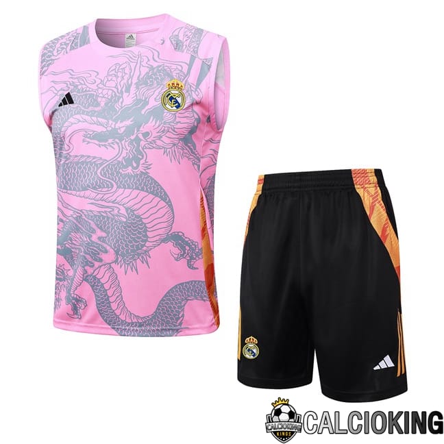 Comprare Maglia Calcio 2024 2025 2026 Personalizzazione,Tuta Da Calcio,Maglie De Calcio Retro Online | Canotta Allenamento Real Madrid + Pantaloncini Rosa 2024/2025