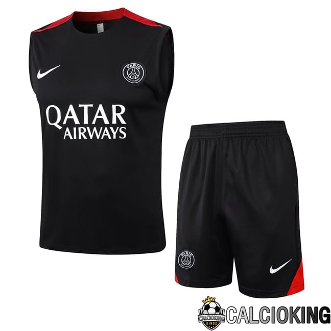 Comprare Maglia Calcio 2024 2025 2026 Personalizzazione,Tuta Da Calcio,Maglie De Calcio Retro Online | Canotta Allenamento Paris PSG + Pantaloncini Nero 2024/2025