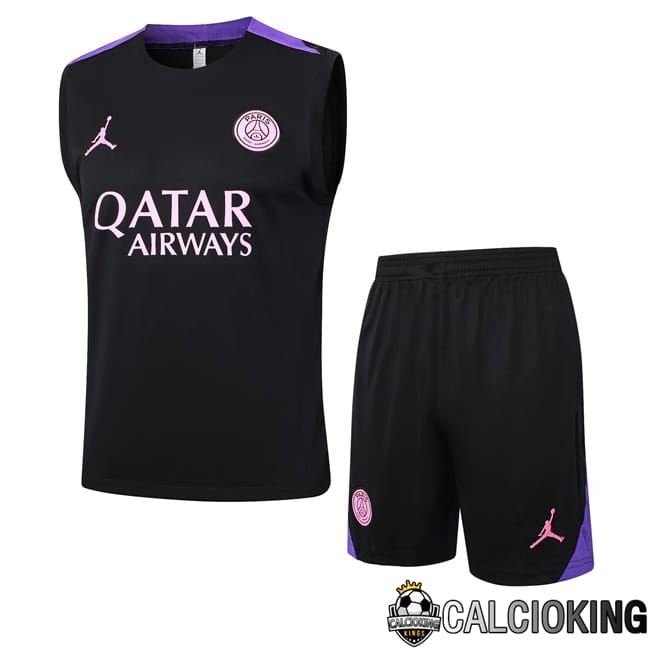 Comprare Maglia Calcio 2024 2025 2026 Personalizzazione,Tuta Da Calcio,Maglie De Calcio Retro Online | Canotta Allenamento Paris PSG + Pantaloncini Nero 2024/2025