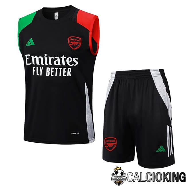 Comprare Maglia Calcio 2024 2025 2026 Personalizzazione,Tuta Da Calcio,Maglie De Calcio Retro Online | Canotta Allenamento Arsenal + Pantaloncini Nero 2024/2025
