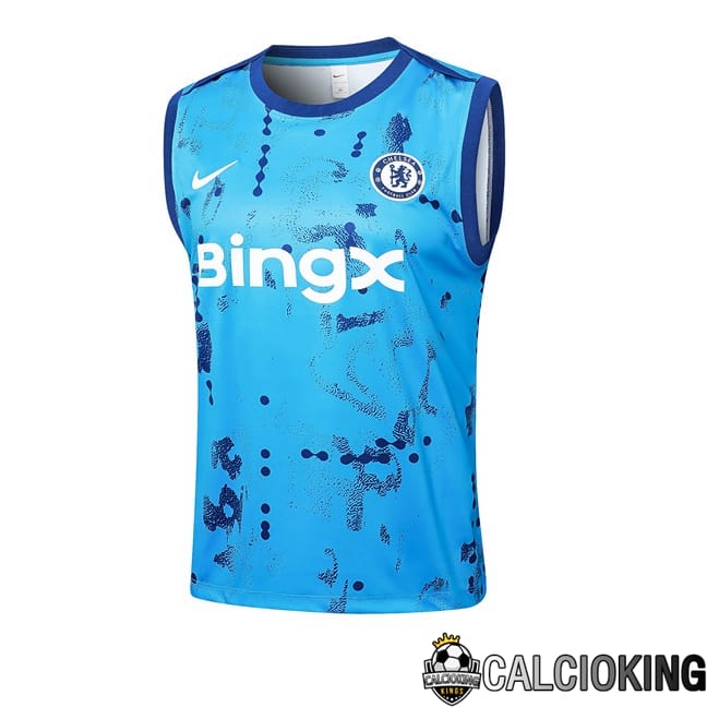 Comprare Maglia Calcio 2024 2025 2026 Personalizzazione,Tuta Da Calcio,Maglie De Calcio Retro Online | Canotta Allenamento FC Chelsea Blu 2024/2025