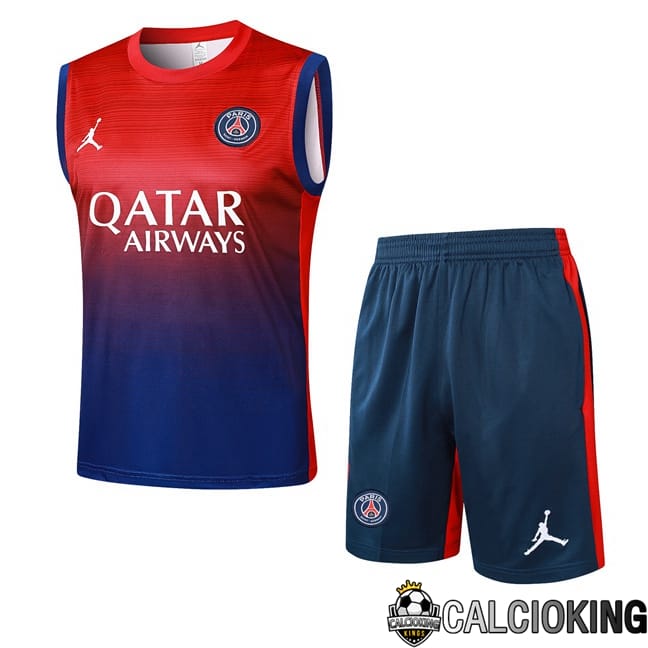 Comprare Maglia Calcio 2024 2025 2026 Personalizzazione,Tuta Da Calcio,Maglie De Calcio Retro Online | Canotta Allenamento Paris PSG + Pantaloncini Rosso Blu Reale 2024/2025