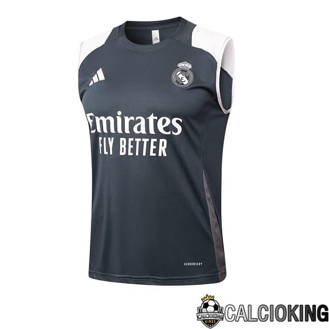 Comprare Maglia Calcio 2024 2025 2026 Personalizzazione,Tuta Da Calcio,Maglie De Calcio Retro Online | Canotta Allenamento Real Madrid Grigio 2024/2025