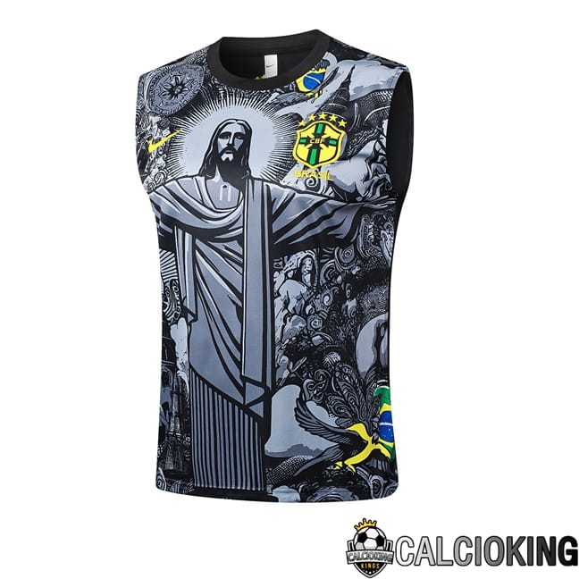 Comprare Maglia Calcio 2024 2025 2026 Personalizzazione,Tuta Da Calcio,Maglie De Calcio Retro Online | Canotta Allenamento Brasile Nero 2024/2025