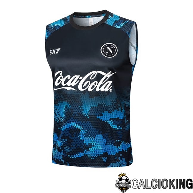 Comprare Maglia Calcio 2024 2025 2026 Personalizzazione,Tuta Da Calcio,Maglie De Calcio Retro Online | Canotta Allenamento SSC Napoli Blu Nero 2024/2025