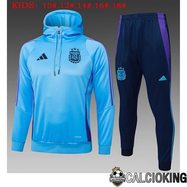 Giacca Con Cappuccio Tuta Calcio Argentina Bambino Blu 2025/2026
