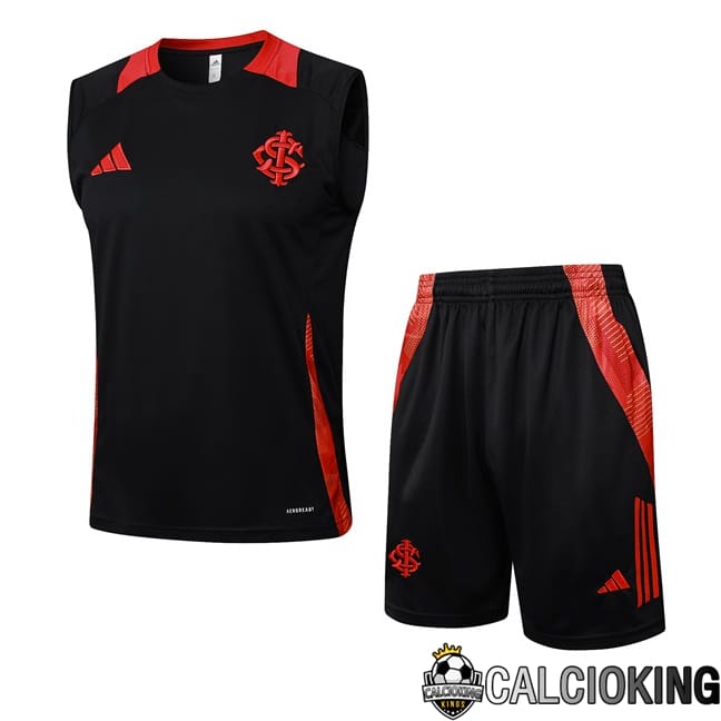 Comprare Maglia Calcio 2024 2025 2026 Personalizzazione,Tuta Da Calcio,Maglie De Calcio Retro Online | Canotta Allenamento SC Internacional + Pantaloncini Nero 2025/2026
