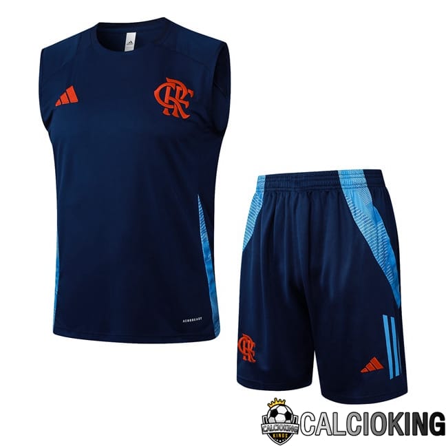 Comprare Maglia Calcio 2024 2025 2026 Personalizzazione,Tuta Da Calcio,Maglie De Calcio Retro Online | Canotta Allenamento Flamengo + Pantaloncini Blu Reale 2025/2026