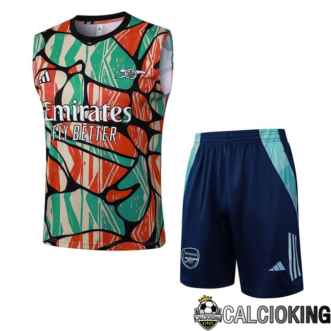 Comprare Maglia Calcio 2024 2025 2026 Personalizzazione,Tuta Da Calcio,Maglie De Calcio Retro Online | Canotta Allenamento Arsenal + Pantaloncini Rosso Verde 2025/2026