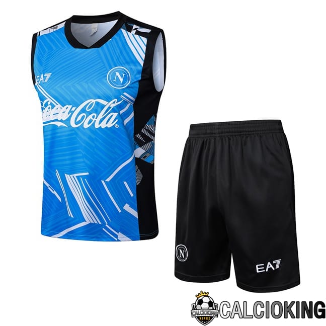 Comprare Maglia Calcio 2024 2025 2026 Personalizzazione,Tuta Da Calcio,Maglie De Calcio Retro Online | Canotta Allenamento SSC Napoli + Pantaloncini Blu 2025/2026