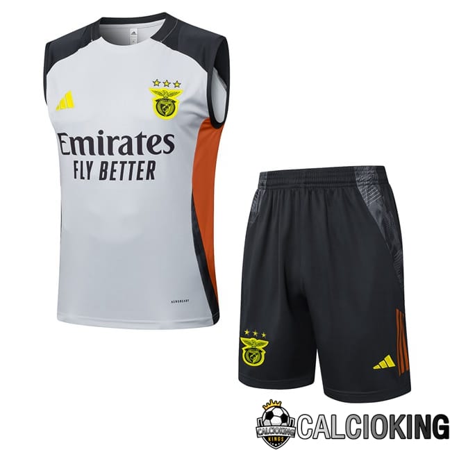 Comprare Maglia Calcio 2024 2025 2026 Personalizzazione,Tuta Da Calcio,Maglie De Calcio Retro Online | Canotta Allenamento S.L Benfica + Pantaloncini Grigio 2025/2026