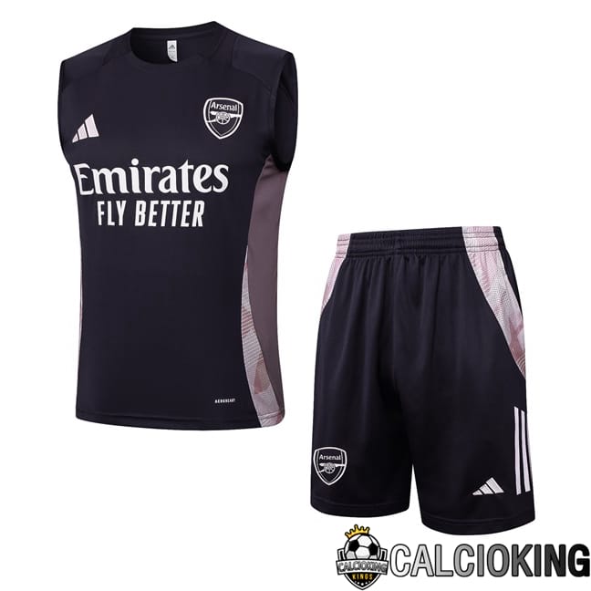 Comprare Maglia Calcio 2024 2025 2026 Personalizzazione,Tuta Da Calcio,Maglie De Calcio Retro Online | Canotta Allenamento Arsenal + Pantaloncini Grigio 2025/2026