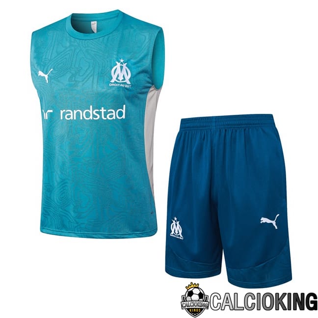 Comprare Maglia Calcio 2024 2025 2026 Personalizzazione,Tuta Da Calcio,Maglie De Calcio Retro Online | Canotta Allenamento Marsiglia OM + Pantaloncini Blu 2025/2026