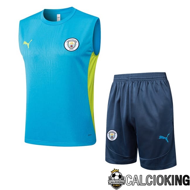 Comprare Maglia Calcio 2024 2025 2026 Personalizzazione,Tuta Da Calcio,Maglie De Calcio Retro Online | Canotta Allenamento Manchester City + Pantaloncini Blu 2025/2026