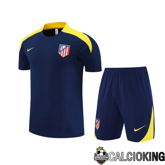 Insieme T Shirt Allenamento Atletico Madrid + Pantaloncini Blu Reale 2025/2026