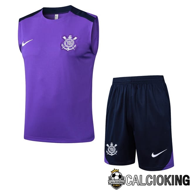 Comprare Maglia Calcio 2024 2025 2026 Personalizzazione,Tuta Da Calcio,Maglie De Calcio Retro Online | Canotta Allenamento Corinthians + Pantaloncini Viola 2025/2026