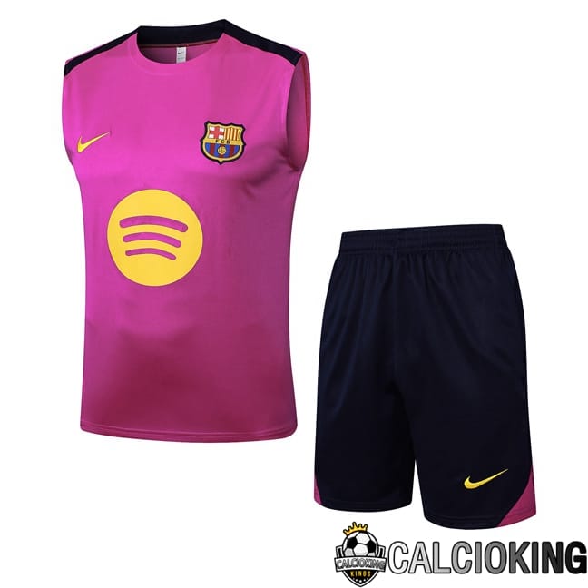 Comprare Maglia Calcio 2024 2025 2026 Personalizzazione,Tuta Da Calcio,Maglie De Calcio Retro Online | Canotta Allenamento FC Barcellona + Pantaloncini Viola 2025/2026
