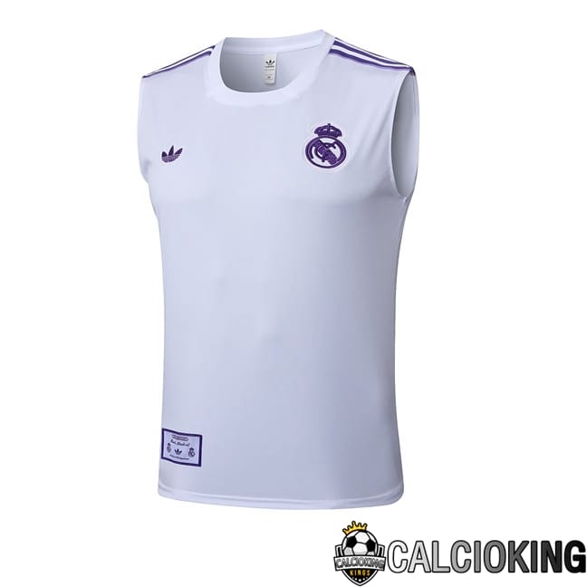 Comprare Maglia Calcio 2024 2025 2026 Personalizzazione,Tuta Da Calcio,Maglie De Calcio Retro Online | Canotta Allenamento Real Madrid Bianco 2025/2026