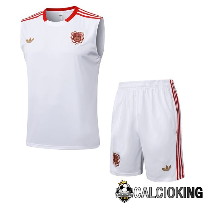 Comprare Maglia Calcio 2024 2025 2026 Personalizzazione,Tuta Da Calcio,Maglie De Calcio Retro Online | Canotta Allenamento Bayern Monaco + Pantaloncini Bianco 2025/2026