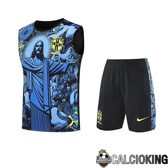 Comprare Maglia Calcio 2024 2025 2026 Personalizzazione,Tuta Da Calcio,Maglie De Calcio Retro Online | Canotta Calcio Brasile Bambino Blu/Nero 2025/2026