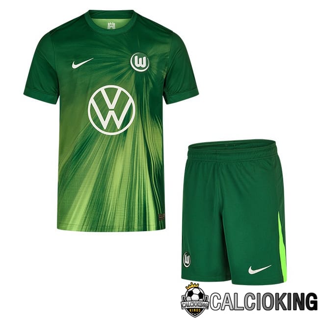 Maglie Calcio Vfl Wolfsburg Bambino Prima Verde 2025/2026
