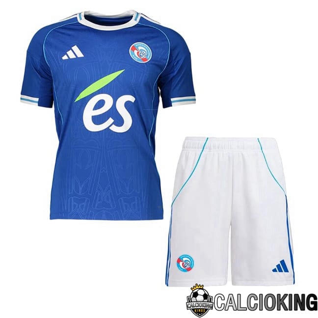Maglie Calcio RC Strasbourg Alsace Bambino Prima Blu 2025/2026