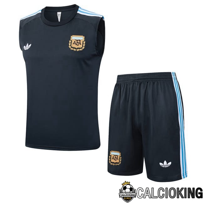 Comprare Maglia Calcio 2024 2025 2026 Personalizzazione,Tuta Da Calcio,Maglie De Calcio Retro Online | Canotta Allenamento Argentina + Pantaloncini Blu Reale 2025/2026
