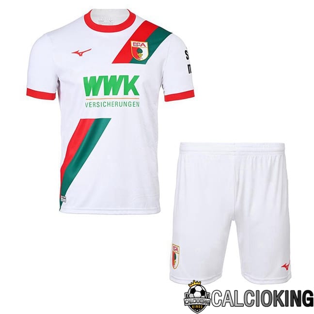 Maglie Calcio FC Augsburg Bambino Prima Bianco 2025/2026