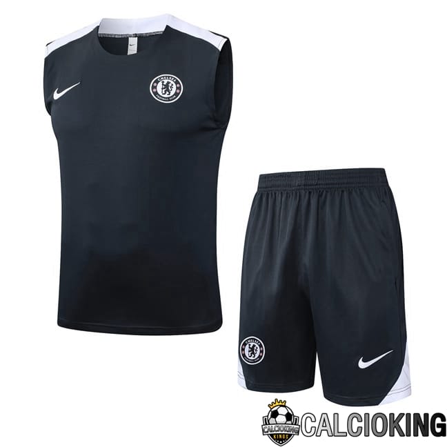 Comprare Maglia Calcio 2024 2025 2026 Personalizzazione,Tuta Da Calcio,Maglie De Calcio Retro Online | Canotta Allenamento FC Chelsea + Pantaloncini Blu Reale 2025/2026