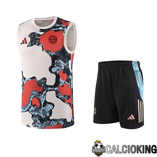 Comprare Maglia Calcio 2024 2025 2026 Personalizzazione,Tuta Da Calcio,Maglie De Calcio Retro Online | Insieme Training Debardeur Bayern Monaco Bambino Beige Rosso Blu 2025 2026