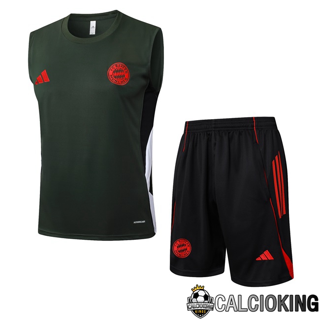 Comprare Maglia Calcio 2024 2025 2026 Personalizzazione,Tuta Da Calcio,Maglie De Calcio Retro Online | Canotta Allenamento Bayern Monaco + Pantaloncini Verde 2025/2026