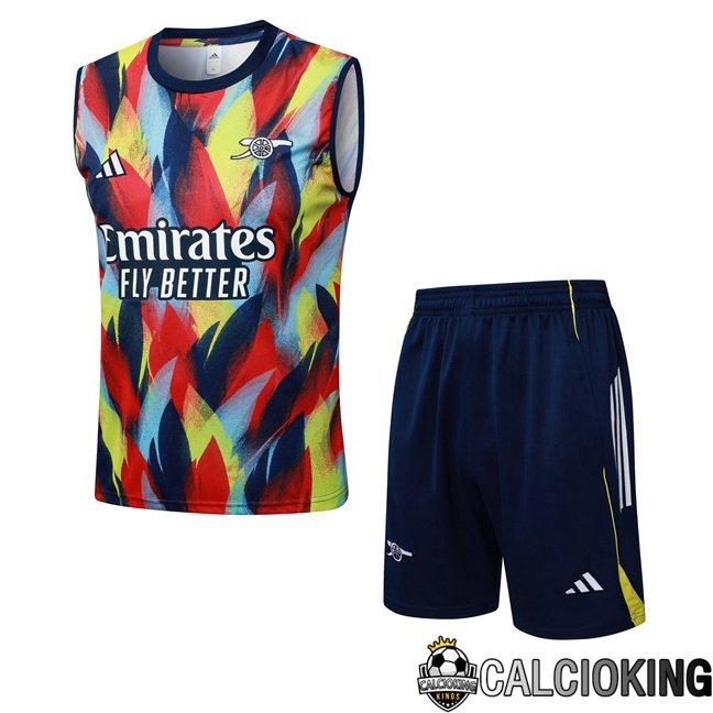 Comprare Maglia Calcio 2024 2025 2026 Personalizzazione,Tuta Da Calcio,Maglie De Calcio Retro Online | Canotta Allenamento Arsenal + Pantaloncini Rosso Blu 2025/2026