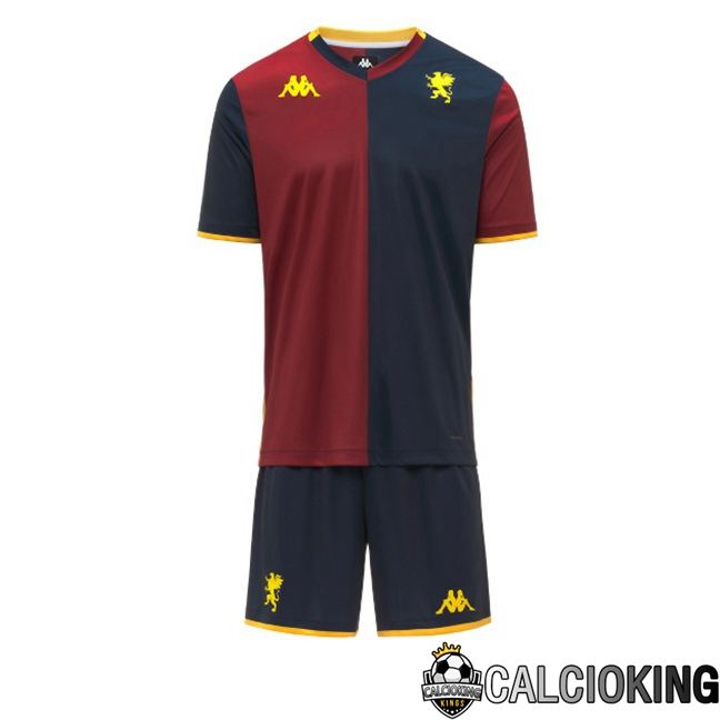Maglie Calcio Genoa CFC Bambino Prima Rosso Blu Reale 2025/2026