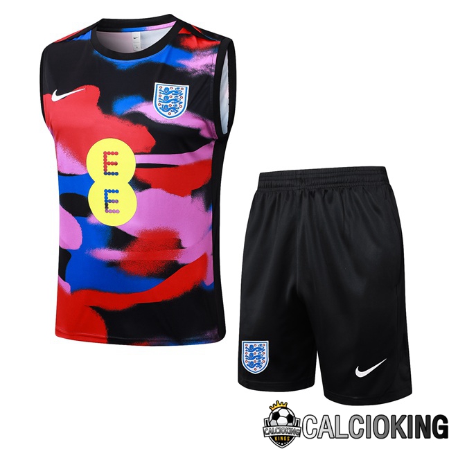 Comprare Maglia Calcio 2024 2025 2026 Personalizzazione,Tuta Da Calcio,Maglie De Calcio Retro Online | Canotta Allenamento Inghilterra + Pantaloncini Rosso Nero Blu 2025/2026