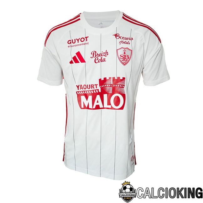 Maglie Calcio Stade Brestois Seconda Bianco 2025/2026