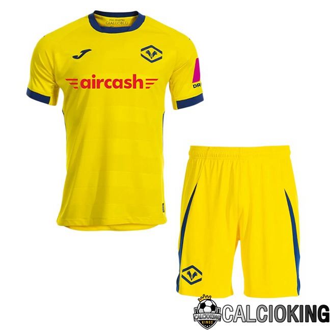 Maglie Calcio Hellas Verone Bambino Seconda Giallo 2025/2026