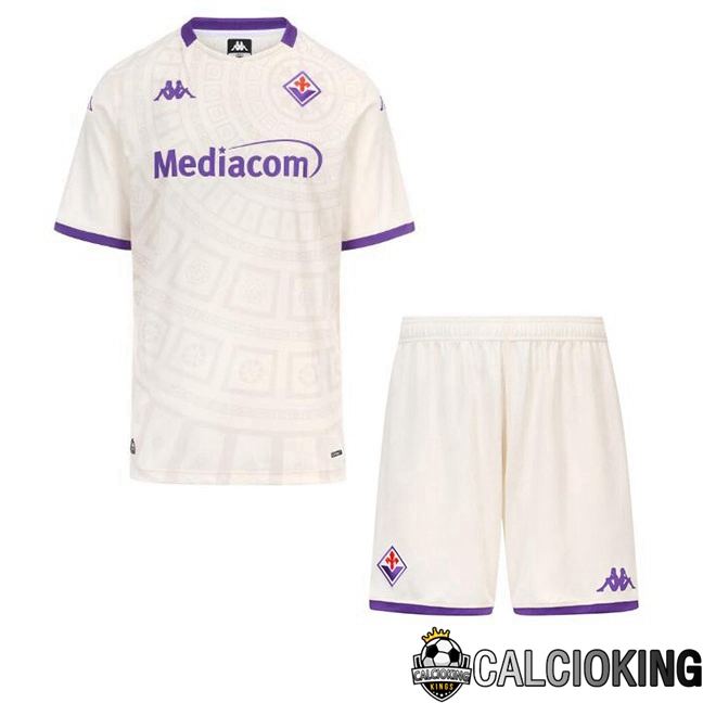 Maglie Calcio ACF Fiorentina Bambino Seconda Bianco 2025/2026