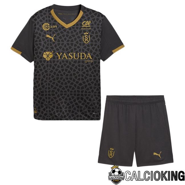 Maglie Calcio Stade de Reims Bambino Terza Nero 2025/2026